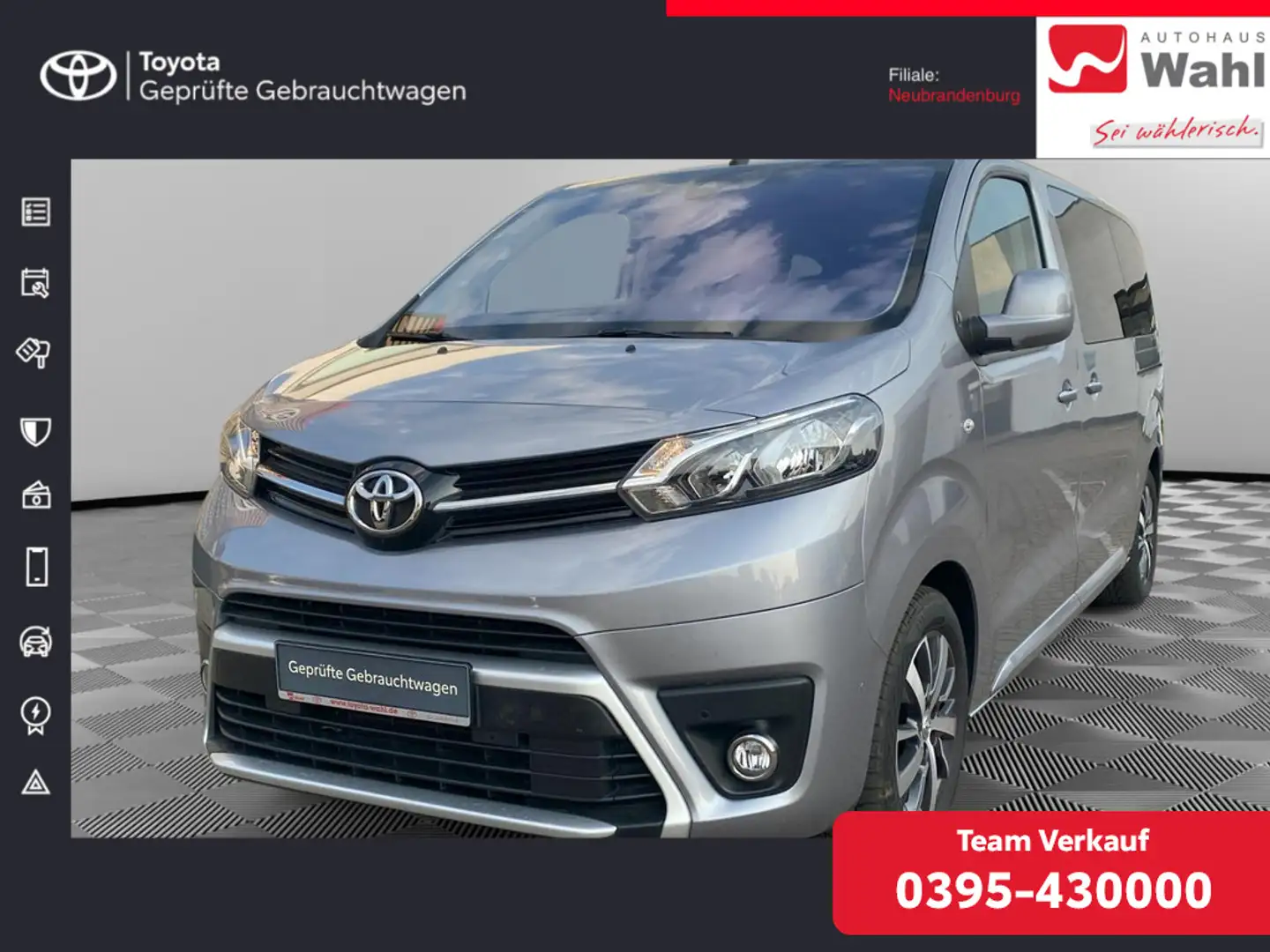 Toyota Proace Verso 2.0 L1 Team Deutschland Silber - 1