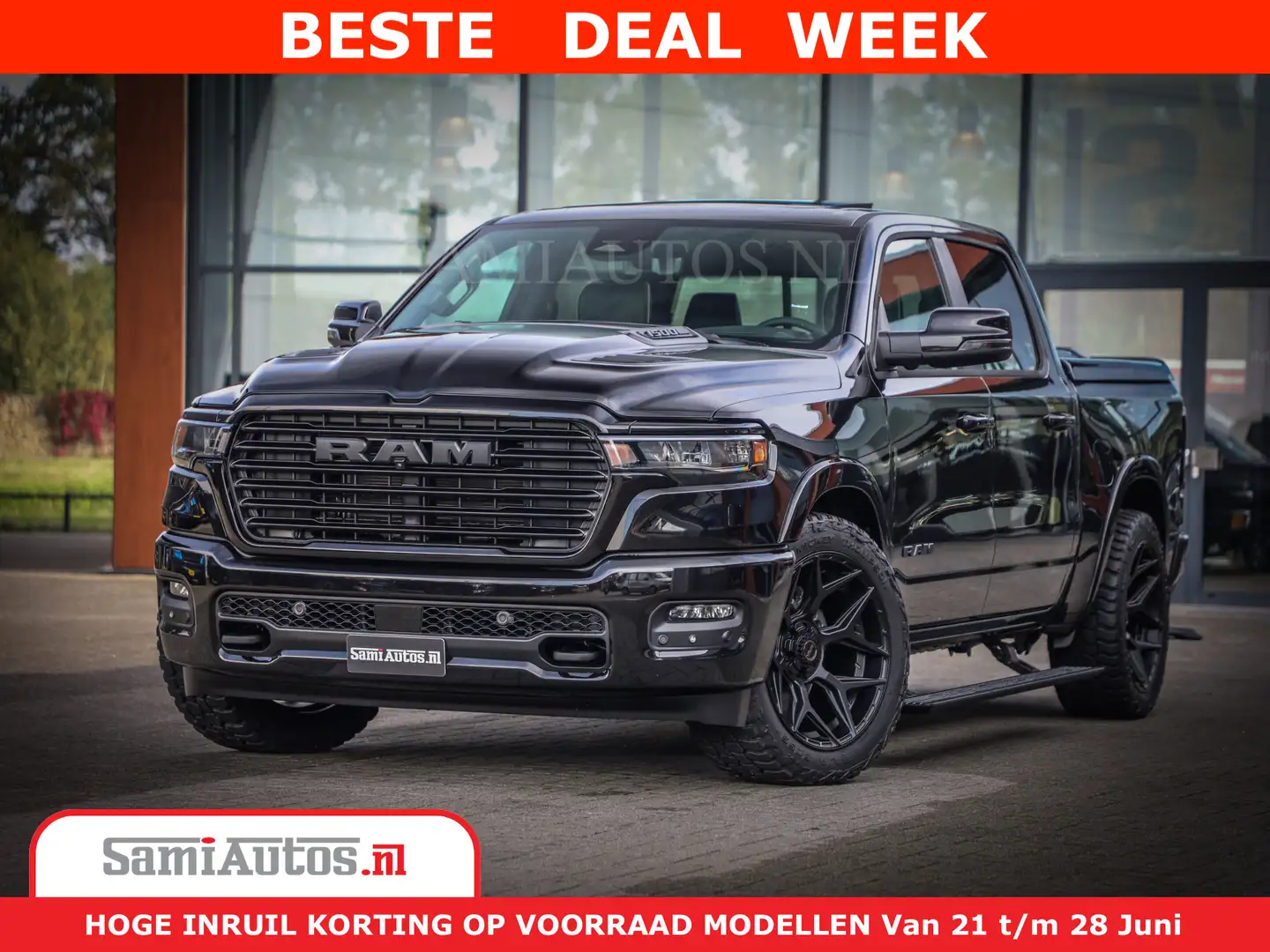 Dodge RAM 1500 Night Premium | Full Option | De Meest Luxe P Zwart - 1