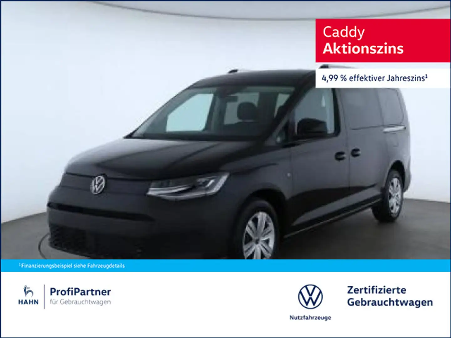 Volkswagen Caddy 5 LR 2.0TDI 90KW NAVI LED AHK Schwarz - 1