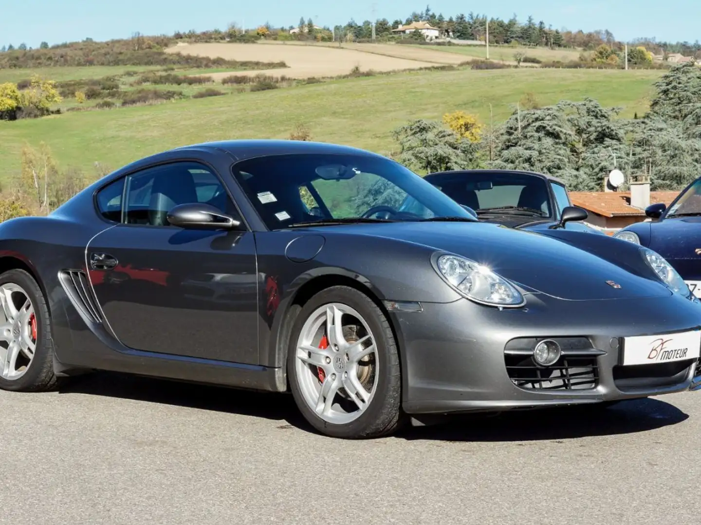 Porsche Cayman 987 Cayman S BVM 3.4L 295ch / Faible kilométrage / PASM / CUIR Gris - 1