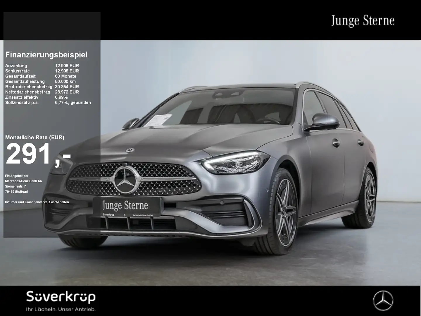 Mercedes-Benz C 300 e T AMG DISTR SPUR PANO KAMERA PDC SHZ Grau - 1