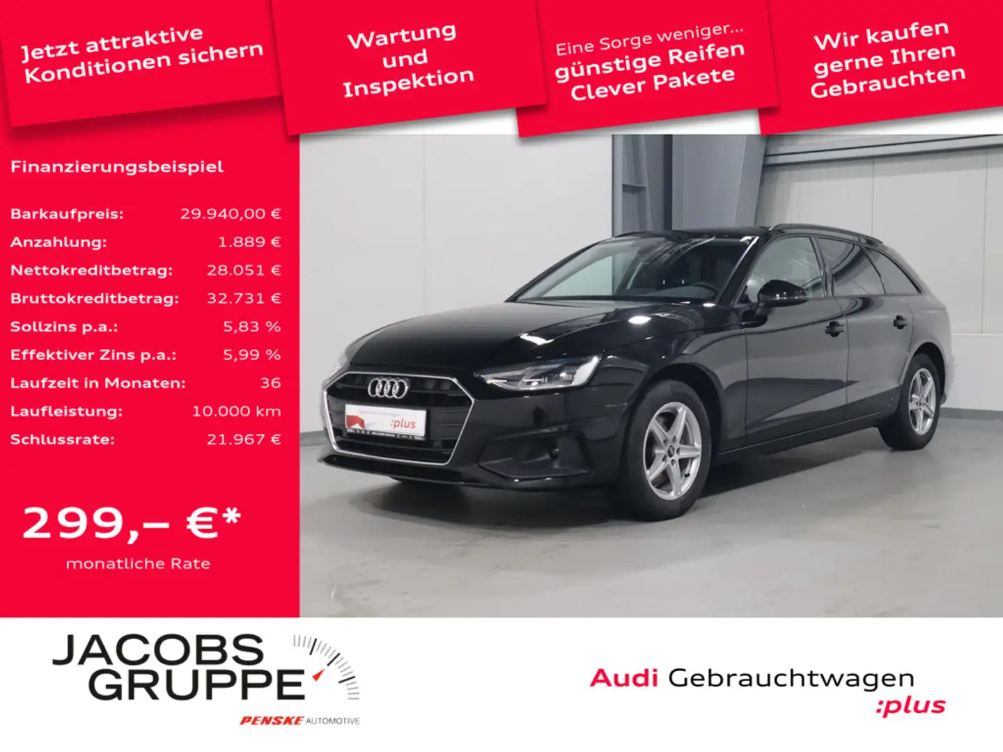 Audi A4 Avant 35 TDI Navi*Kamera*ACC * Noir - 1
