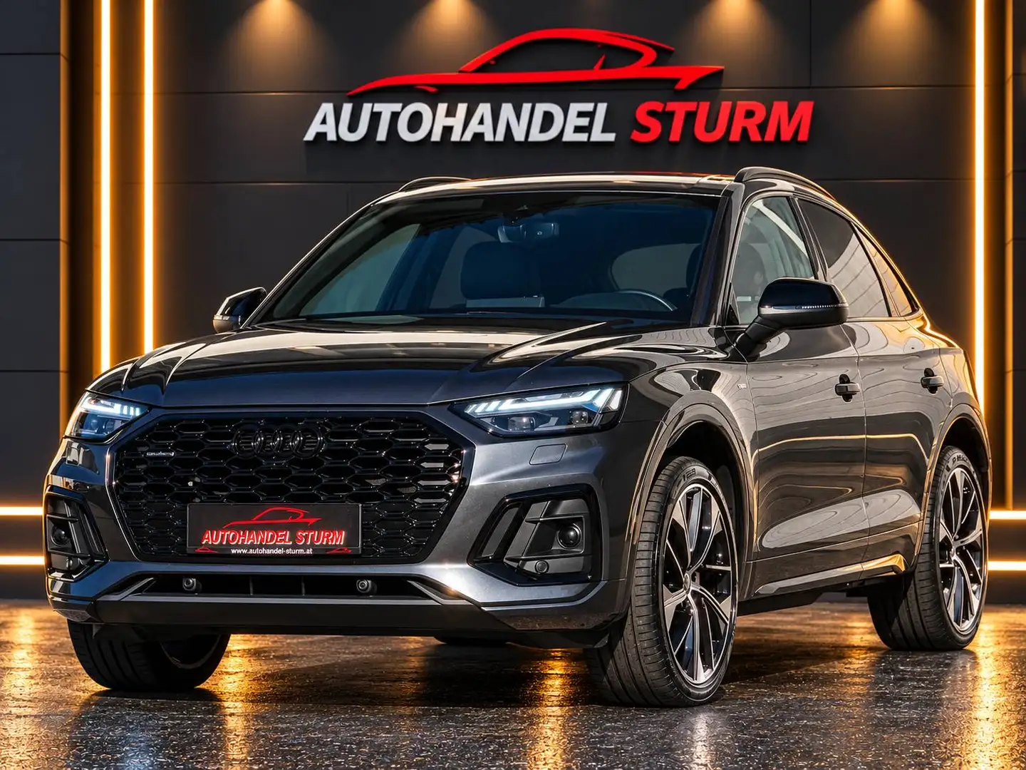 Audi Q5 Sportback 40TDI quattro Sline S-tronic *Blackpaket Plus*Matrix*OLED*AHK*Keyless* Grau - 1