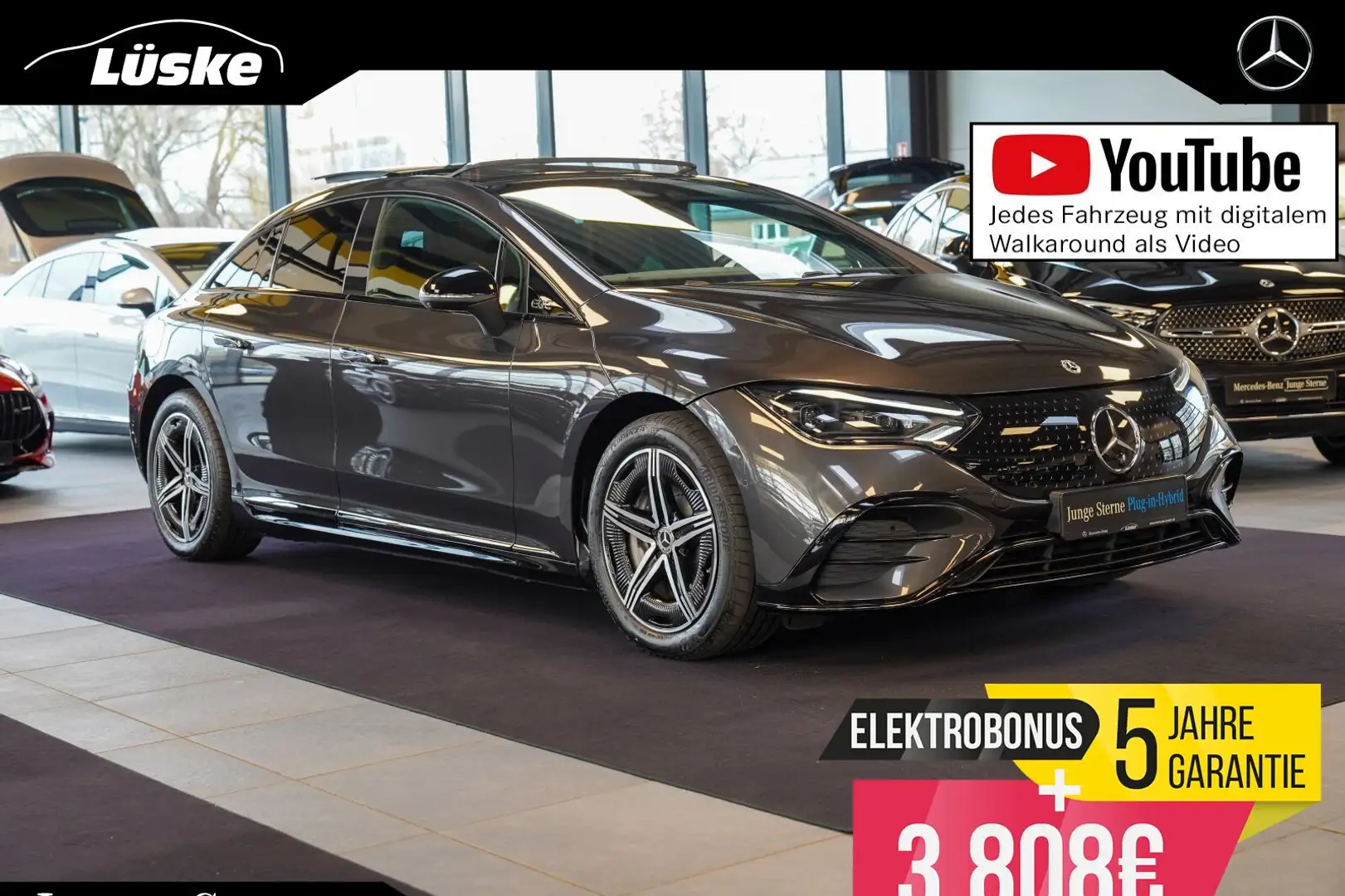 Mercedes-Benz EQE 300 EQE 300 AMG Line Night Leder Massage Panorama Grau - 1