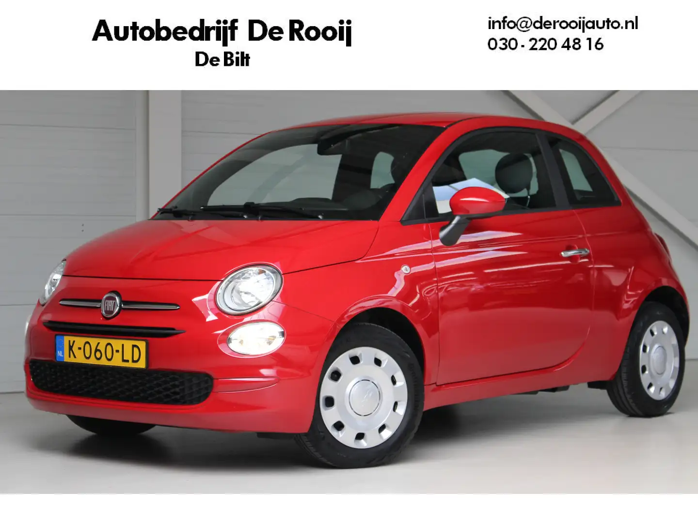 Fiat 500 1.0 Hybrid Pop Airco | Radio | Stoelverwarming Rot - 1