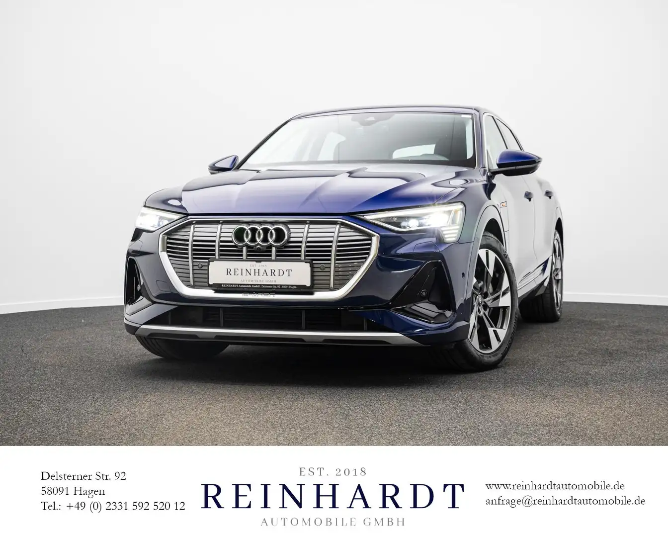 Audi e-tron 55 S LINE DIG-MATRIX/20Z./KEYLESS/VC/360° Blau - 1
