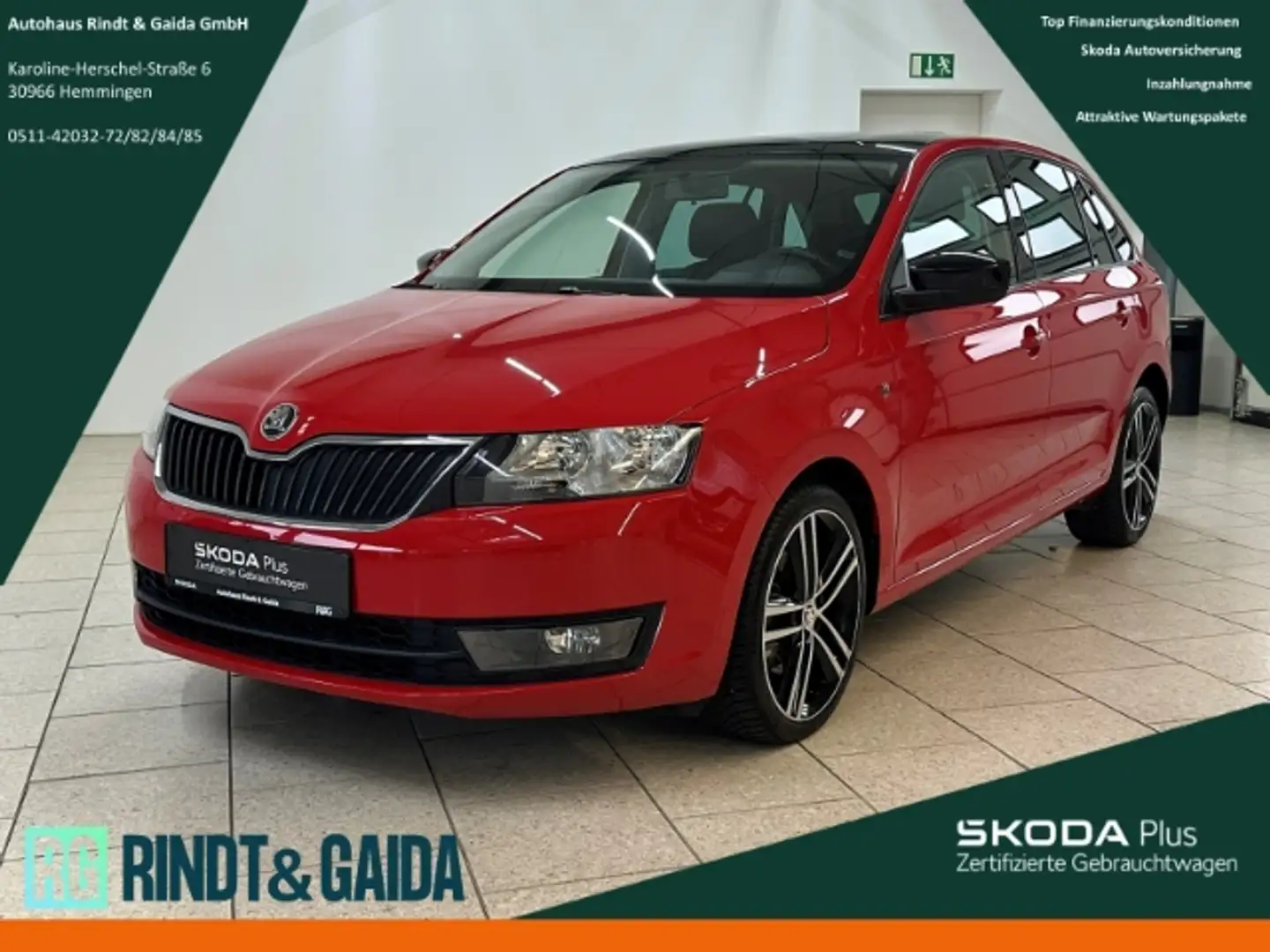 Skoda Rapid/Spaceback Spaceback Ambition 1.4 TSI DSG AHK Navi Pano Rouge - 1