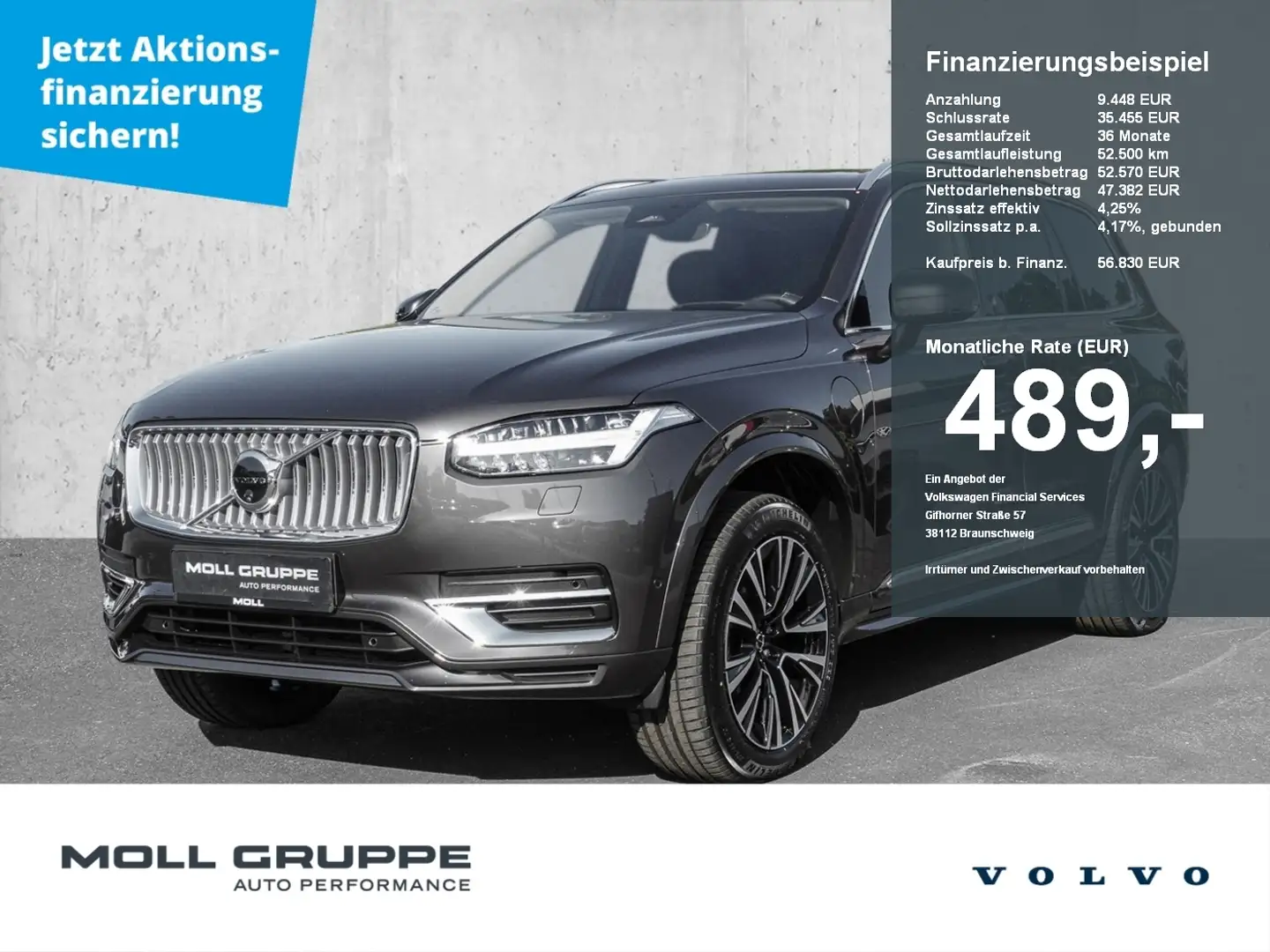 Volvo XC90 T8 AWD Plus Bright KEYLESS Grau - 1