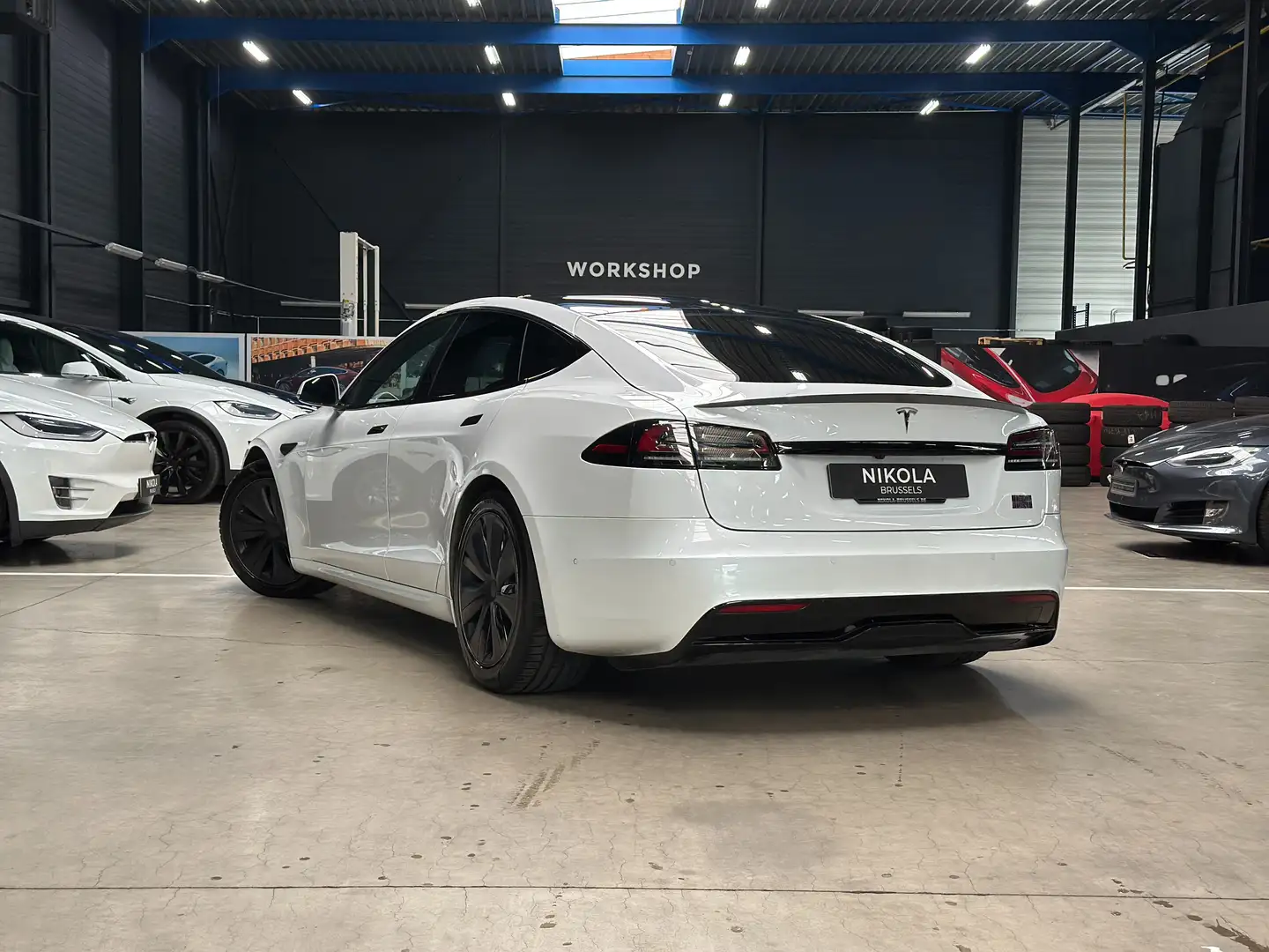Tesla Model S PLAID - AP ACTIVE - SPOILER Blanc - 2