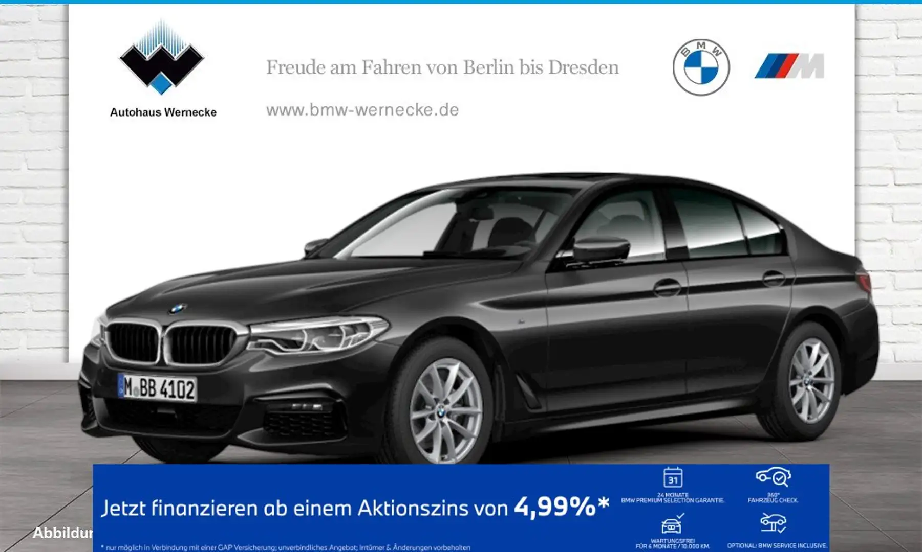 BMW 520 d Limousine M Sportpaket Head-Up HiFi LED Grijs - 1