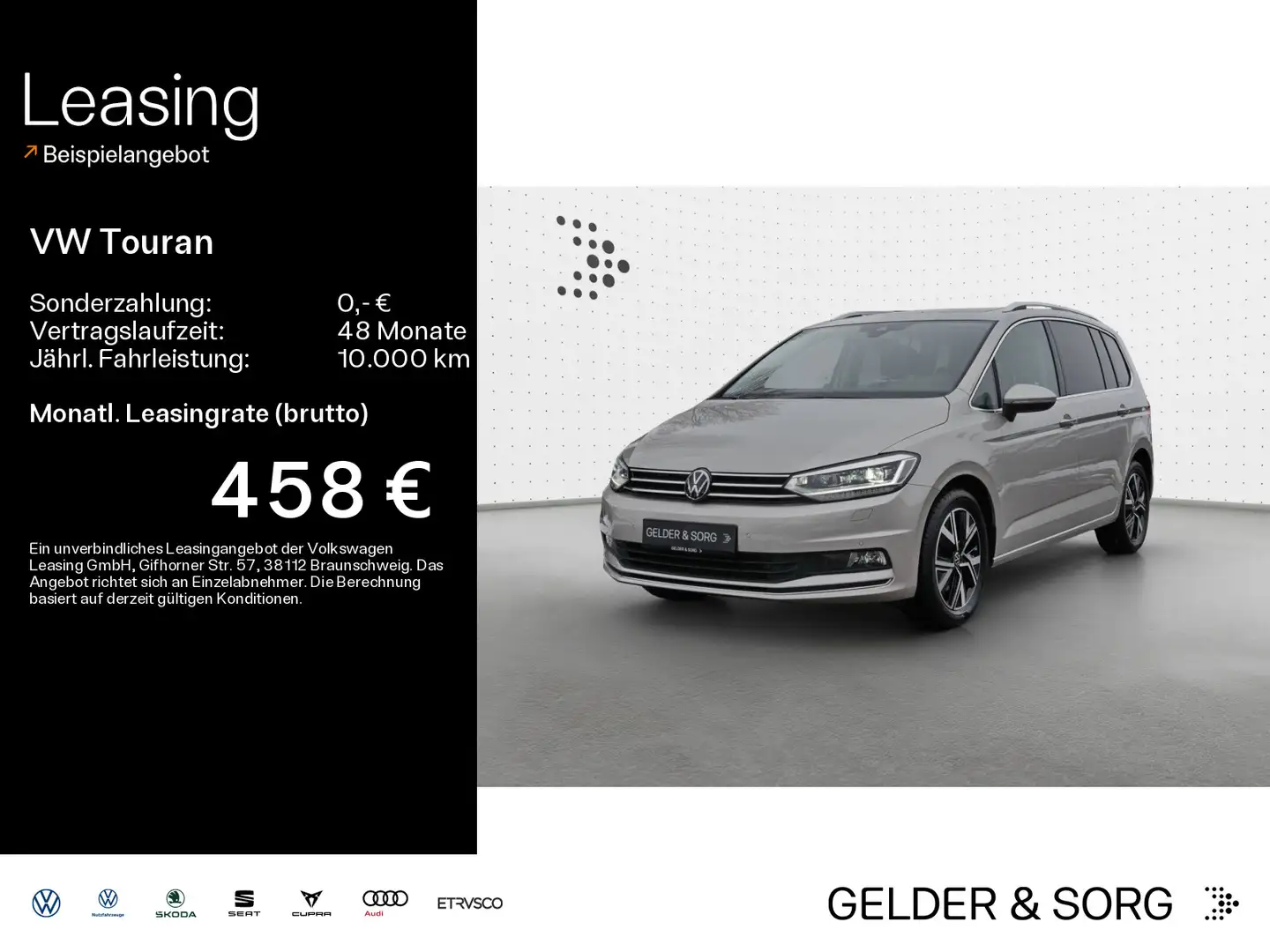 Volkswagen Touran Highline 2.0 TDI Pano*7Sitze*RFK*AHK*ACC Silber - 1