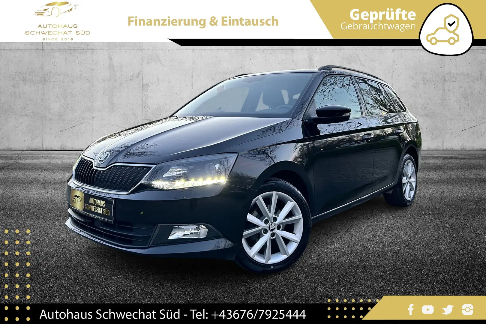 Skoda Fabia Combi Style TSI// 1.BESITZ // PICKERL+SERVICE NEU Schwarz - 1
