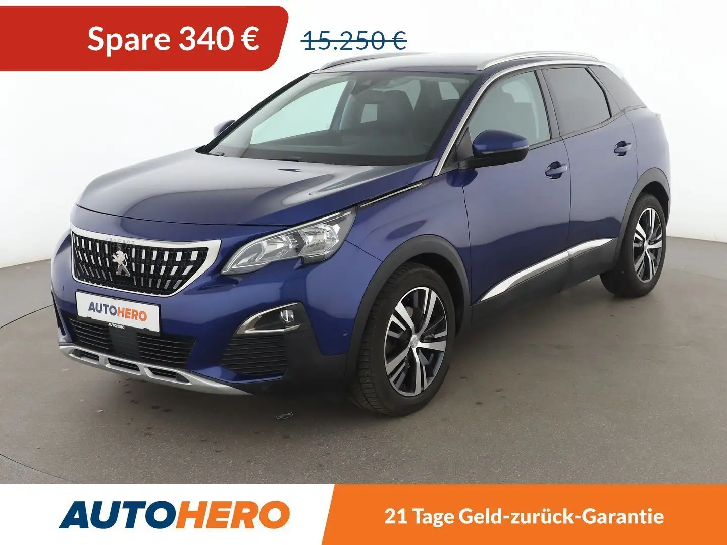 Peugeot 3008 1.2 PureTech Allure Aut*NAVI*TEMPO*CAM*PDC* Blau - 1