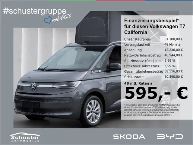 Volkswagen T7 California BEACH 4Mot eHyb*Aufst.Dach AHK ACC