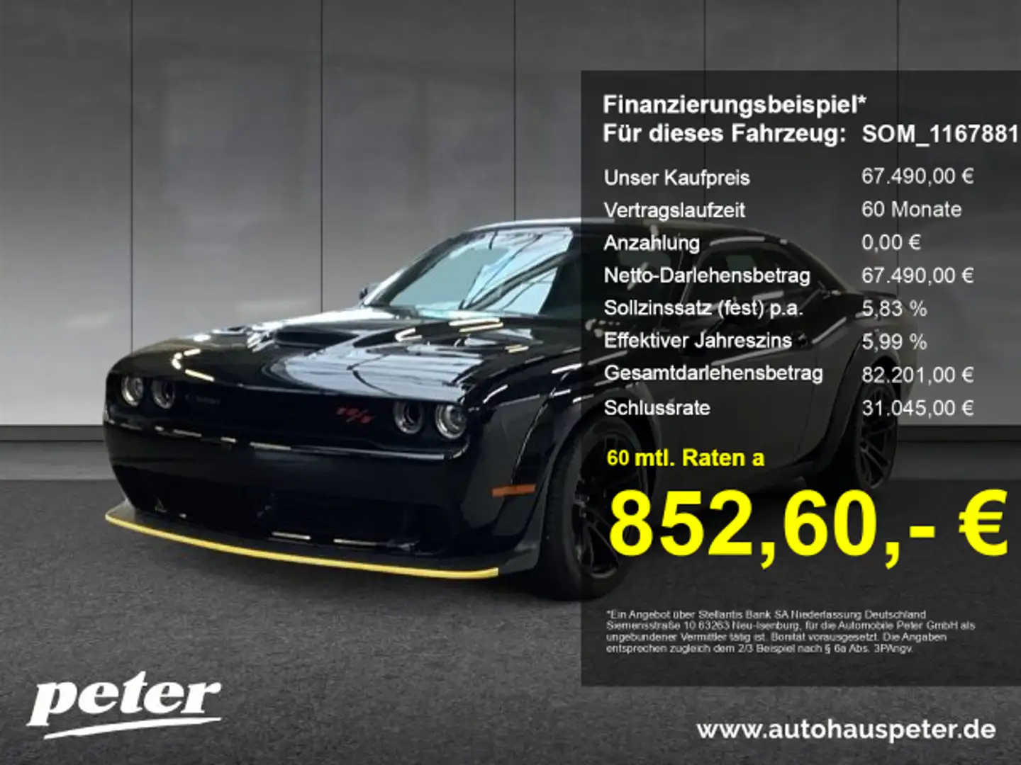 Dodge Challenger Challenger R/T Scat Pack Widebody 6.4 V8 HEMI Zwart - 1