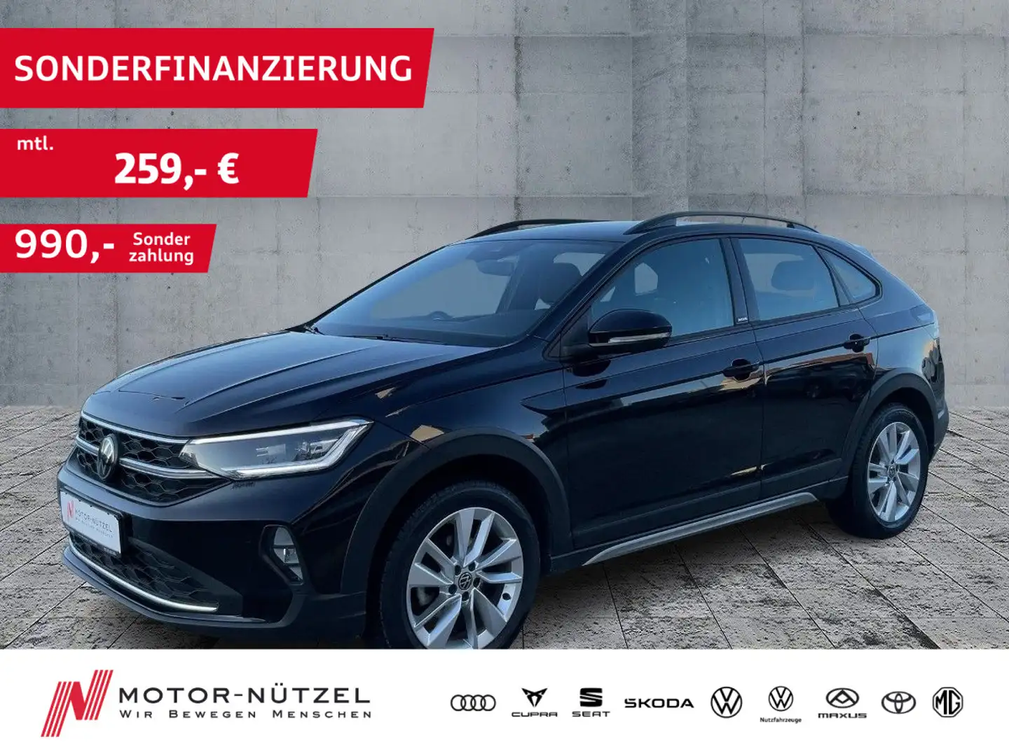 Volkswagen Taigo 1.0TSI MOVE MATRIX+APP+ACC+SHZ+PDC+RFK+NSW Schwarz - 1