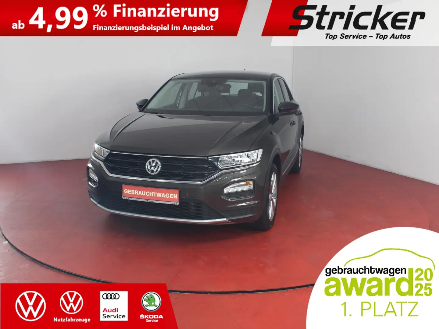 Volkswagen T-Roc Style 1.5 TSI 213,-ohne Anzahlung AHK Einparkhilf Braun - 1