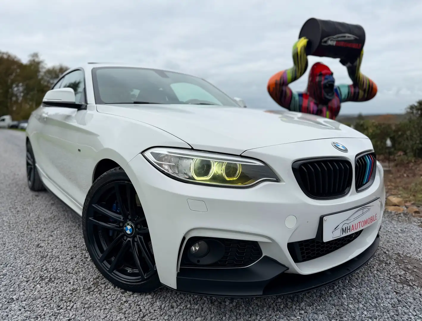 BMW 218 dA Coupé Pack M Blanc - 2