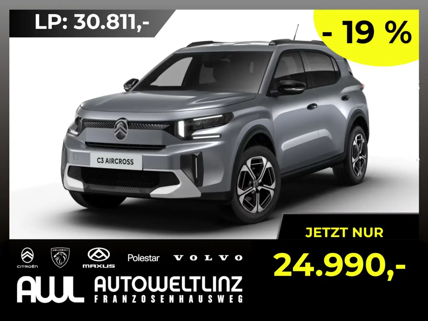 Citroen C3 Aircross 145PS MAX !MEGADEAL! Grau - 1