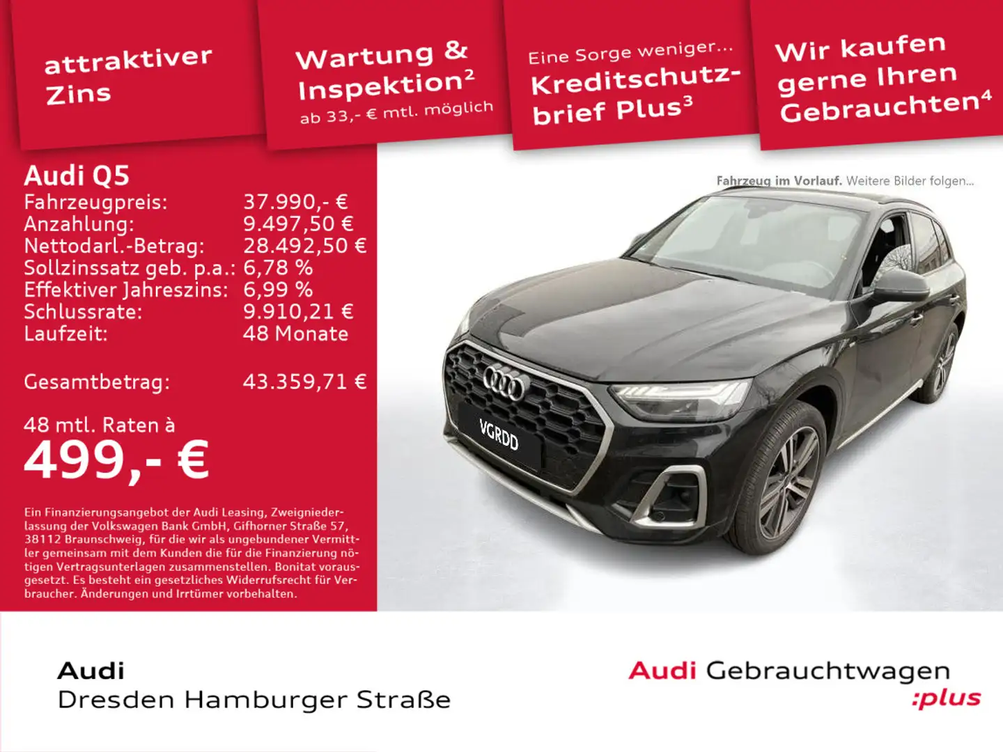 Audi Q5 SUV S line 40TDI quattro S tronic AHZV Matrix Schwarz - 1