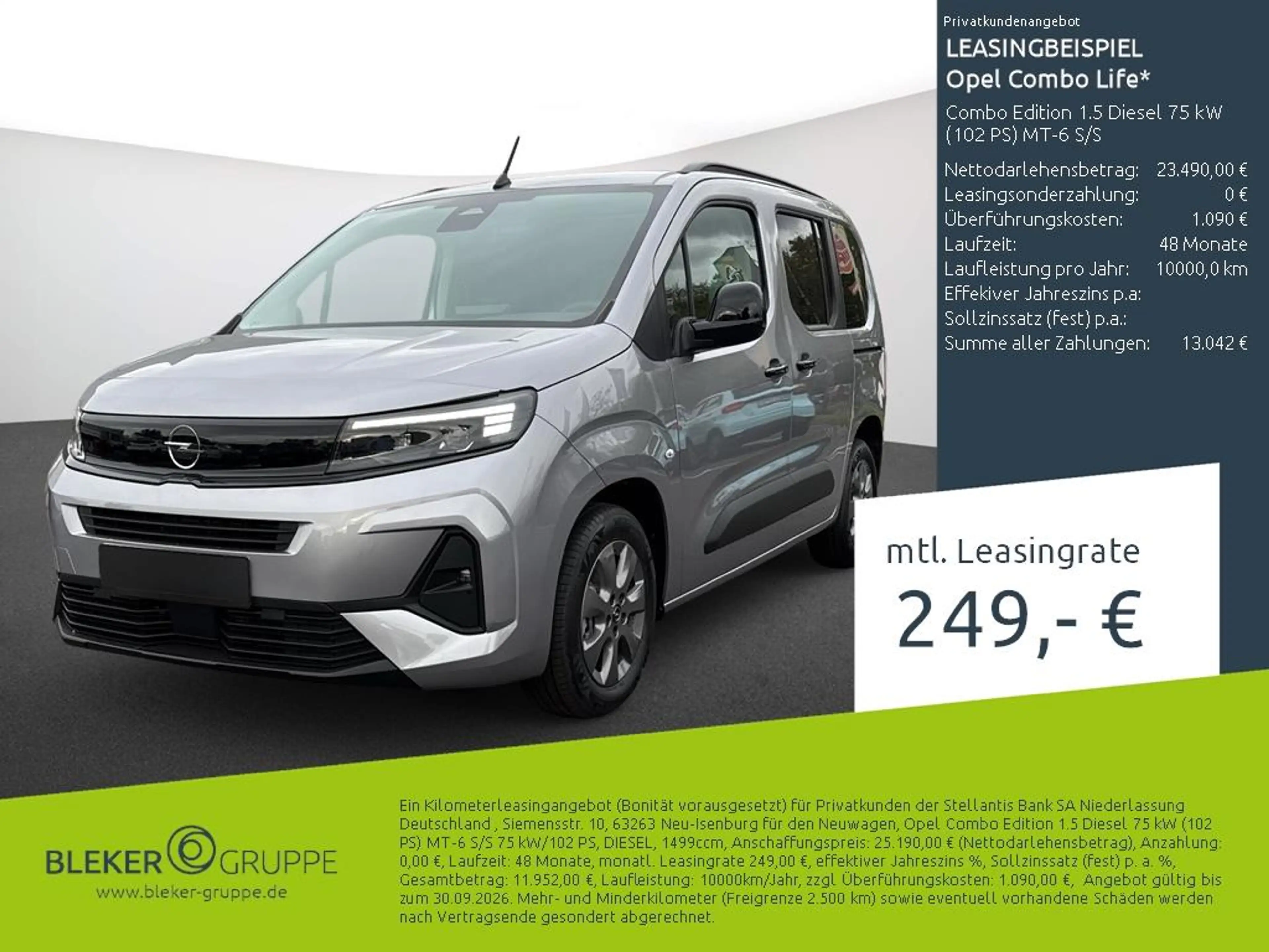 Opel Combo Combo Edition 1.5 Diesel 75 kW (102 PS) MT-6 S/S