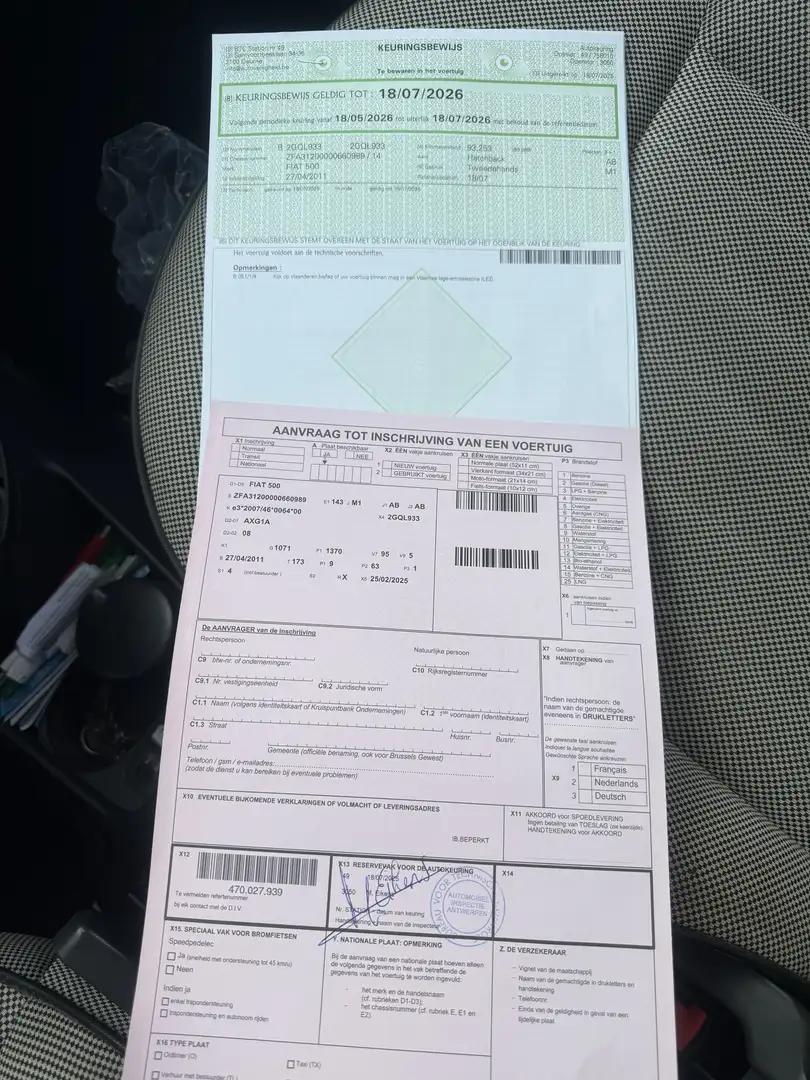 Fiat 500 1.2i Sport PUR-02 Stop & Start - 1