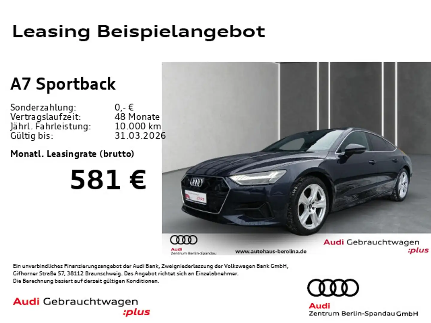 Audi A7 45 TDI qu. S tronic *PANO*HuD*AHK* Bleu - 1