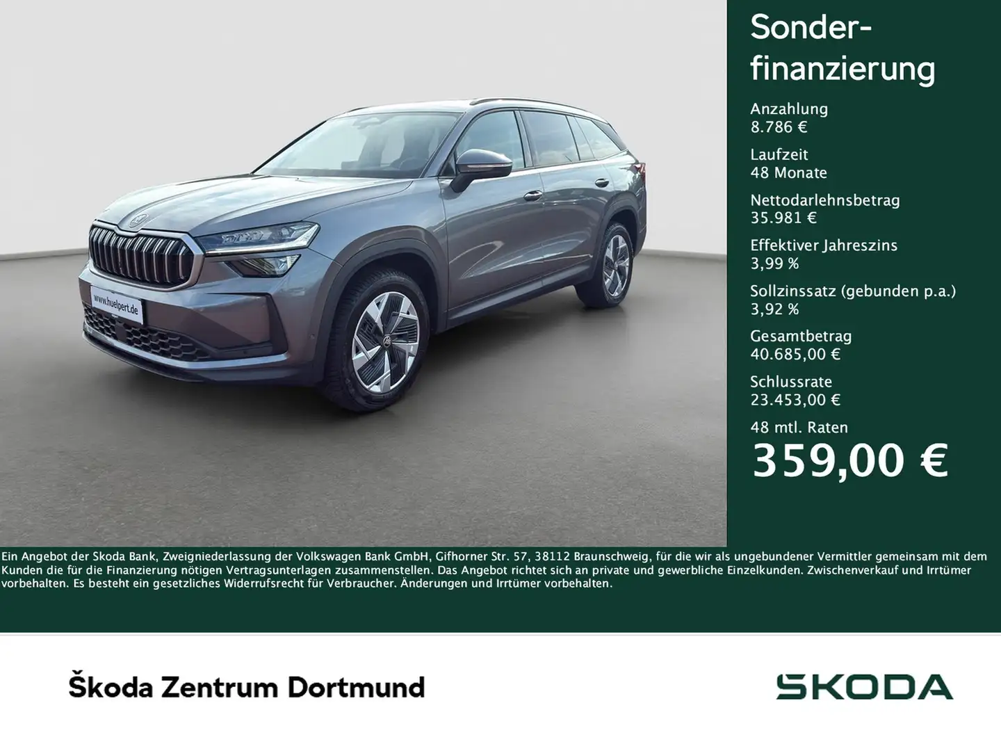 Skoda Kodiaq 2.0 SELECTION LEDER PANO 360°CAM ACC LM18 Серый - 1