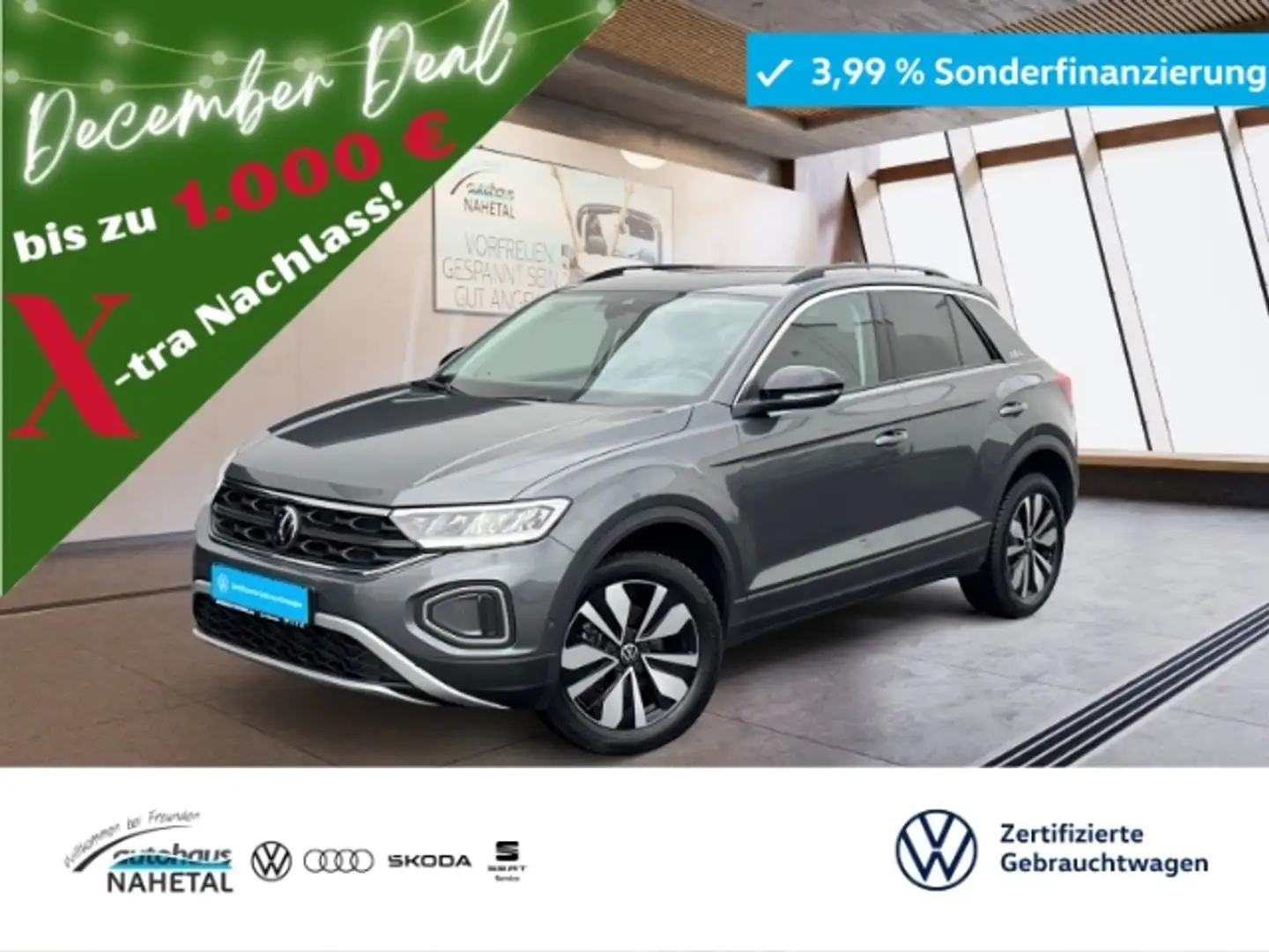 Volkswagen T-Roc 1.0TSI Goal LED NAVI 17'' 2Z-KLIMA LIGTASS. ACC TR Grijs - 1