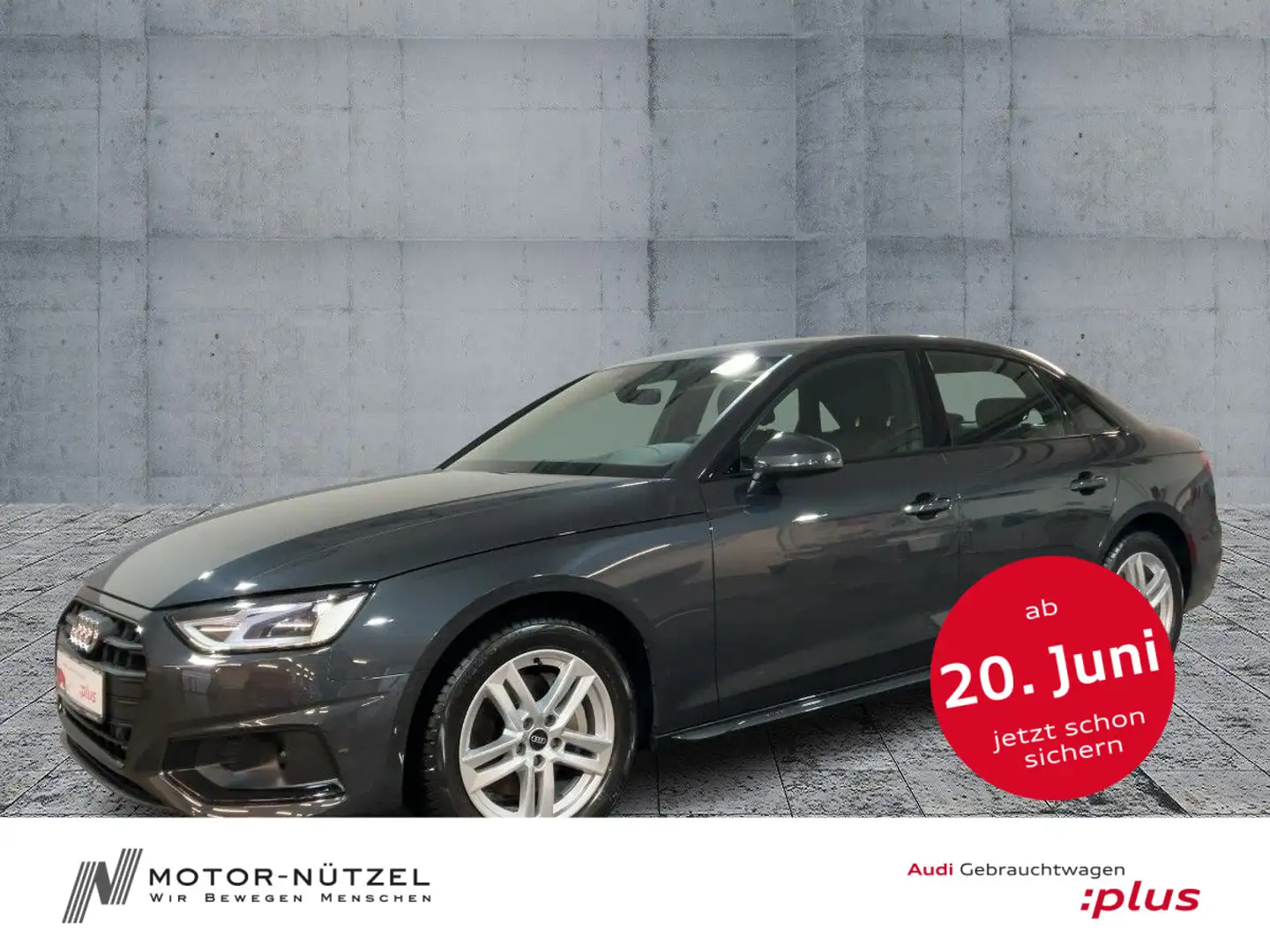 Audi A4 40 TDI QU ADVANCED NAVI+GRA+RFK+18" Grau - 1