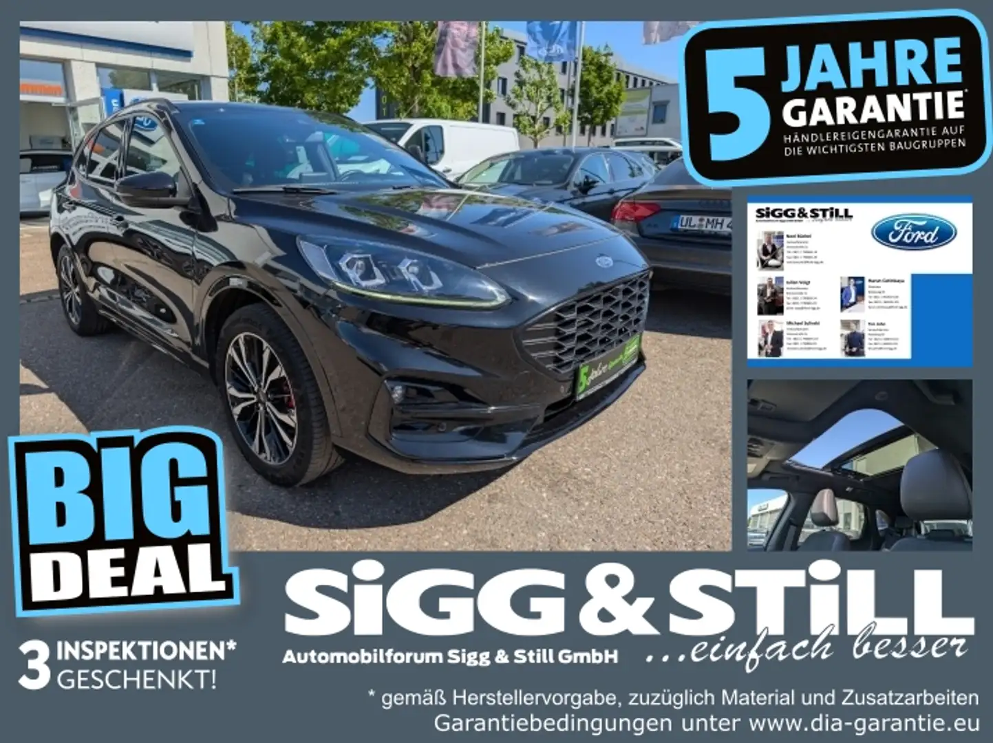 Ford Kuga 2.5 PHEV ST-Line X AHK*PANO*LED*ACC*HUD*EL-KLAPPE Noir - 1