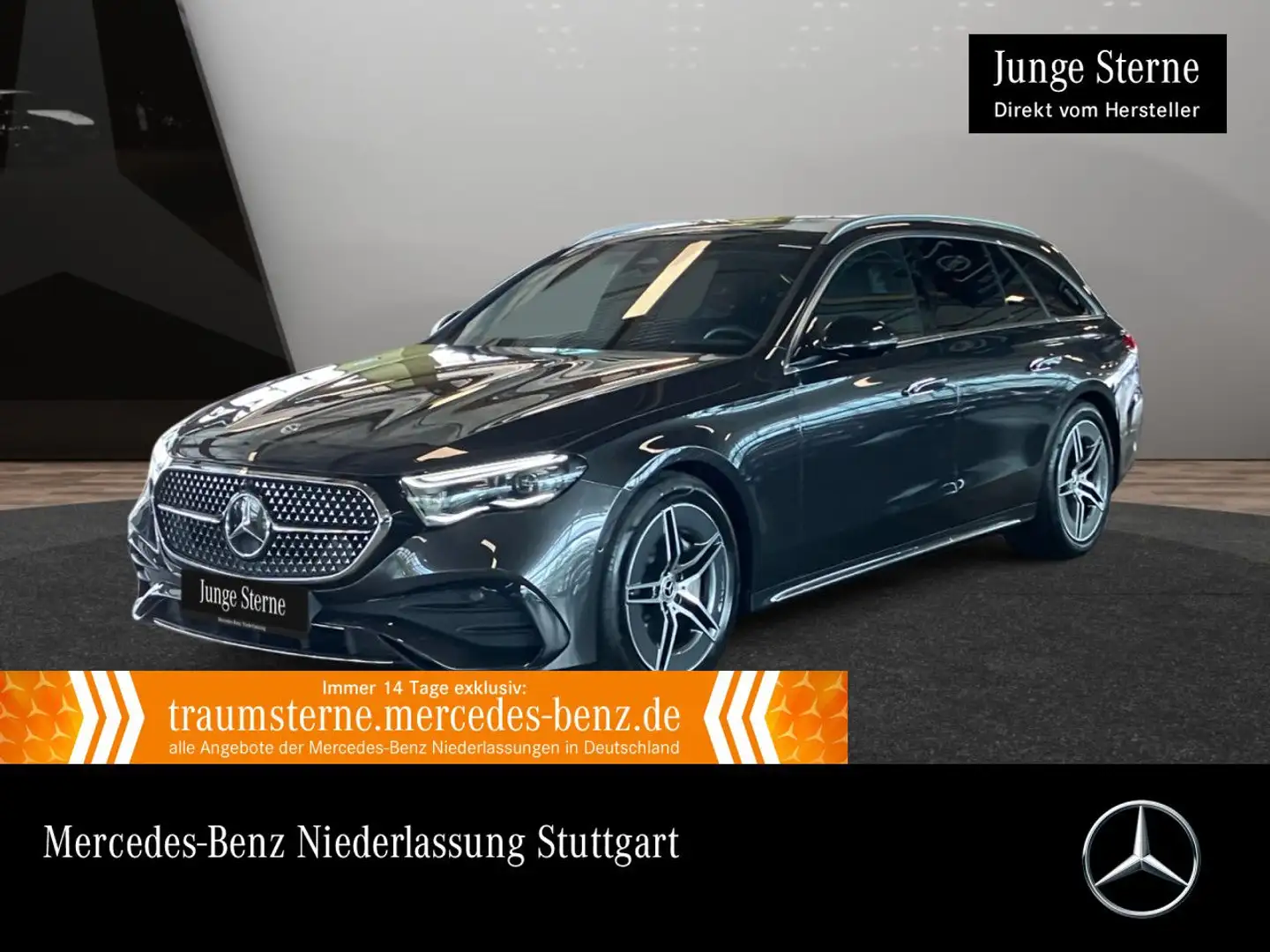 Mercedes-Benz E 300 e T AMG 360° Pano Distr. Spurhalt-Ass Memory Grau - 1