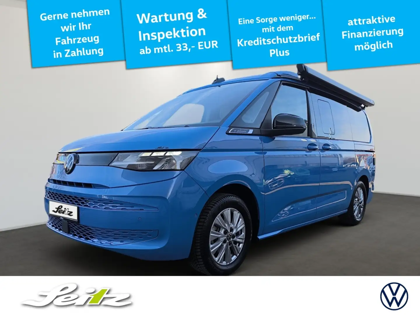 Volkswagen T7 California Beach Camper 2.0 TDI LU *AHK*NAVI*STANDH* Blau - 1