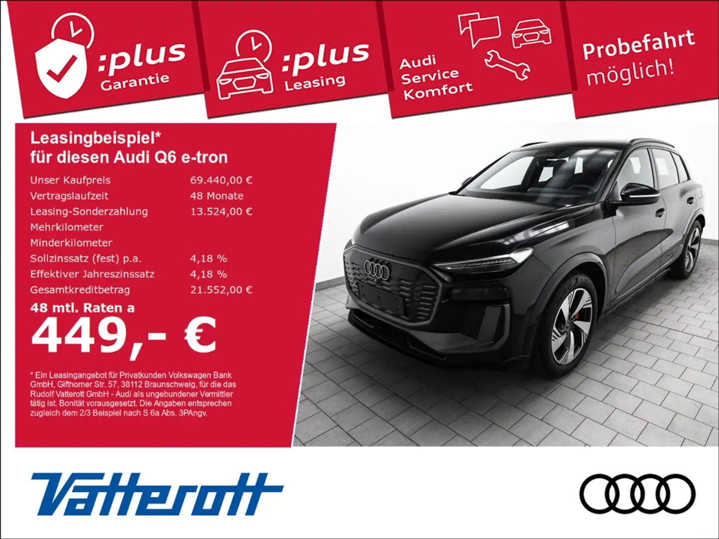 Audi Q6 e-tron 55 quattro AHK Matrix TechPlus Beifahrerdisplay Schwarz - 1
