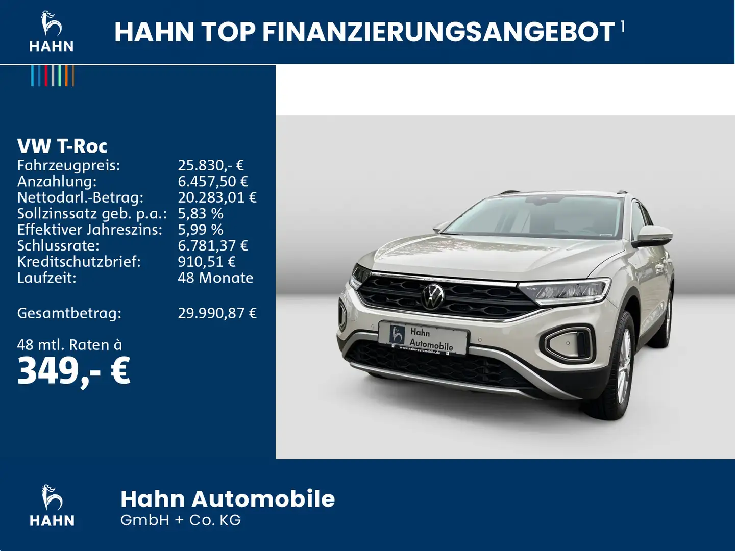 Volkswagen T-Roc 1.5TSI Life Navi Klima Sitzhei ACC App Grau - 2