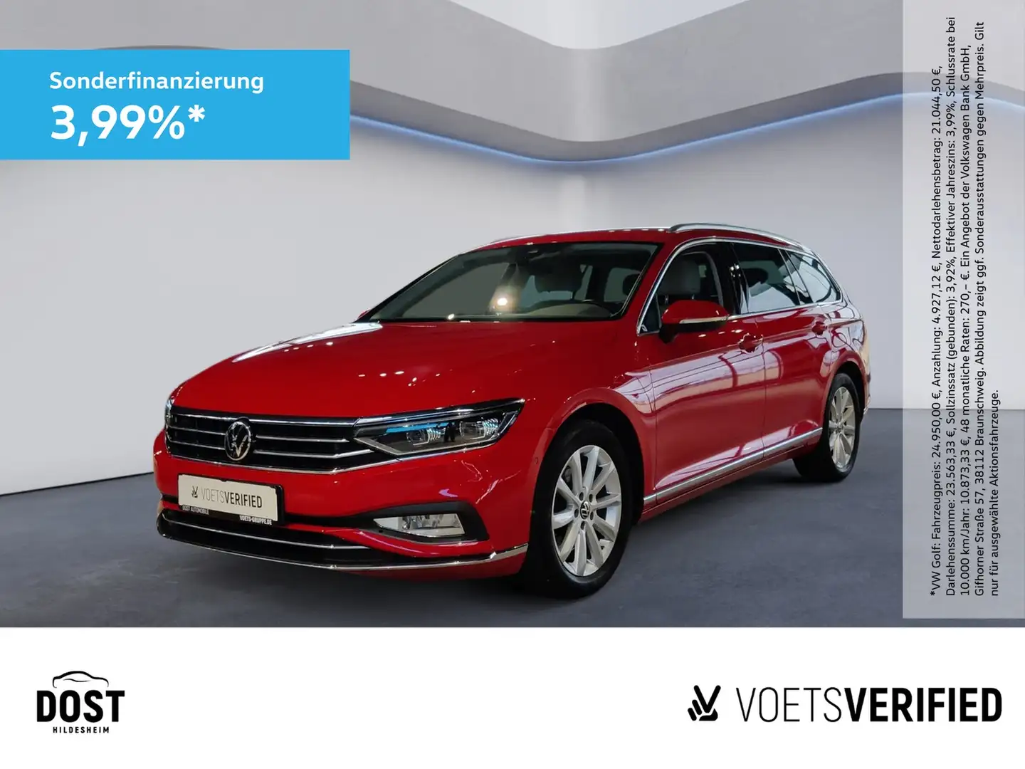 Volkswagen Passat Variant 2.0 TDI Elegance DSG MATRIX+STHZG Rouge - 1