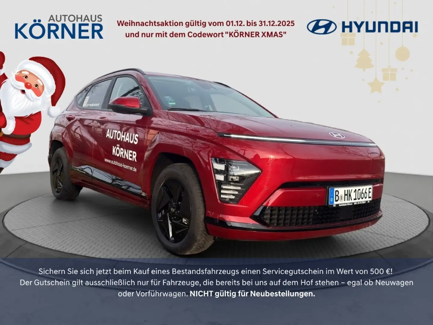 Hyundai KONA 65 KWH TREND ASSISTENZPAKET 360 KAMERA Rot - 1