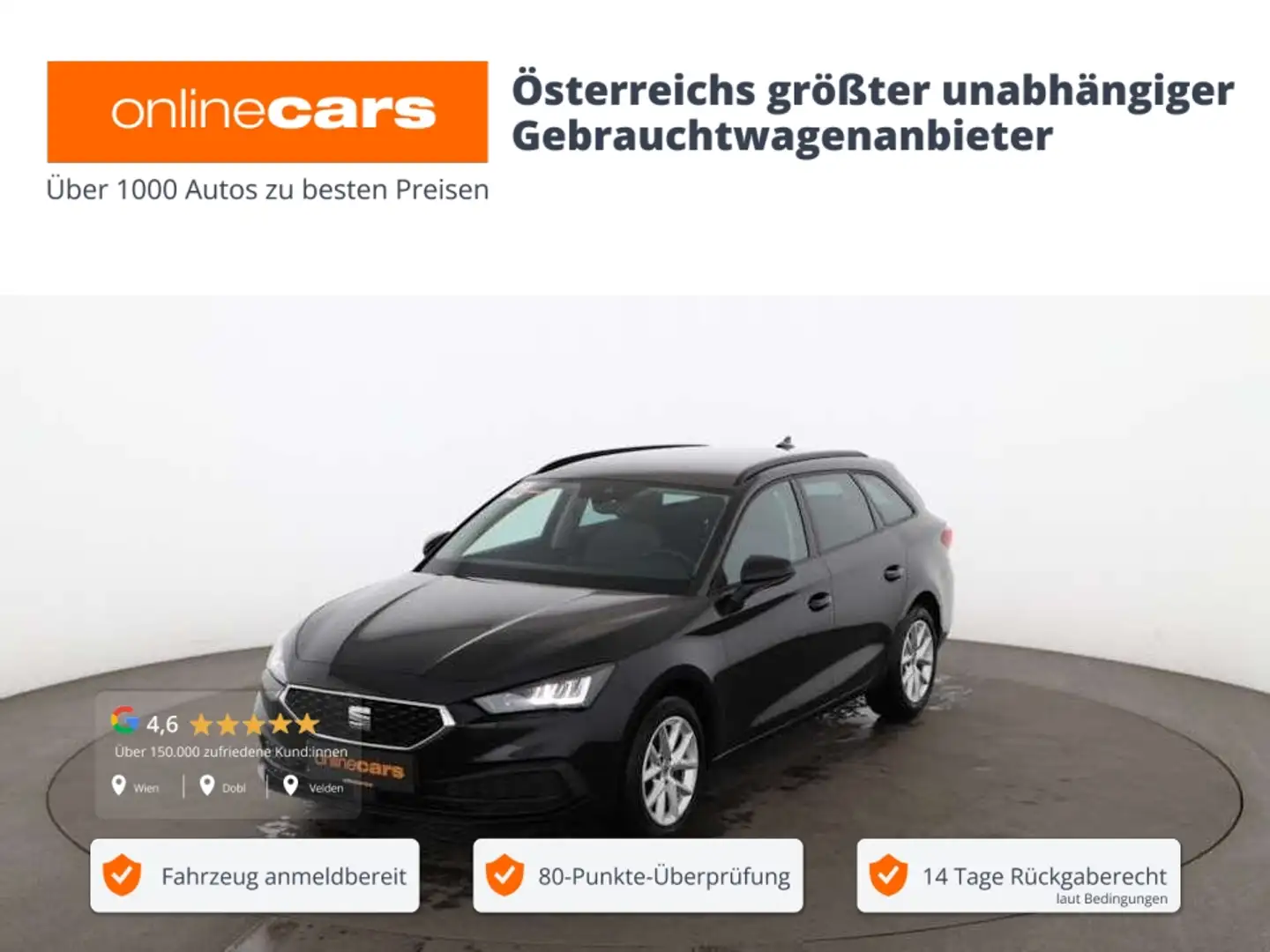 SEAT Leon ST 1.0 eTSI Style Aut LED RADAR R-CAM SITZHZ Schwarz - 1
