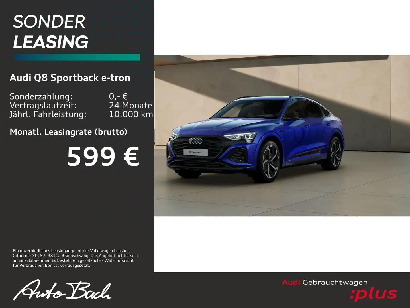 Audi Q8 e-tron S line 55 e-tron qu Navi LED Bleu - 2