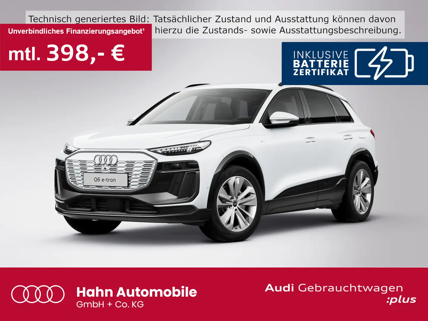 Audi Sonstige Q6 e-tron S line Matrix 360° ACC Tech PDC Sitzh Weiß - 1
