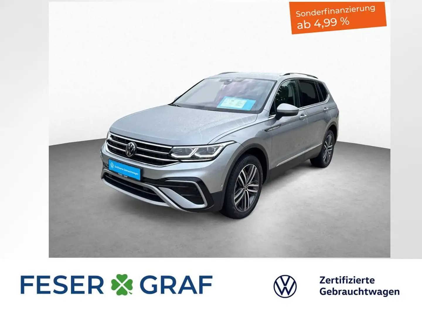 Volkswagen Tiguan Allspace Elegance 2.0 TDI 7-Sitze 4M AHK Zilver - 1