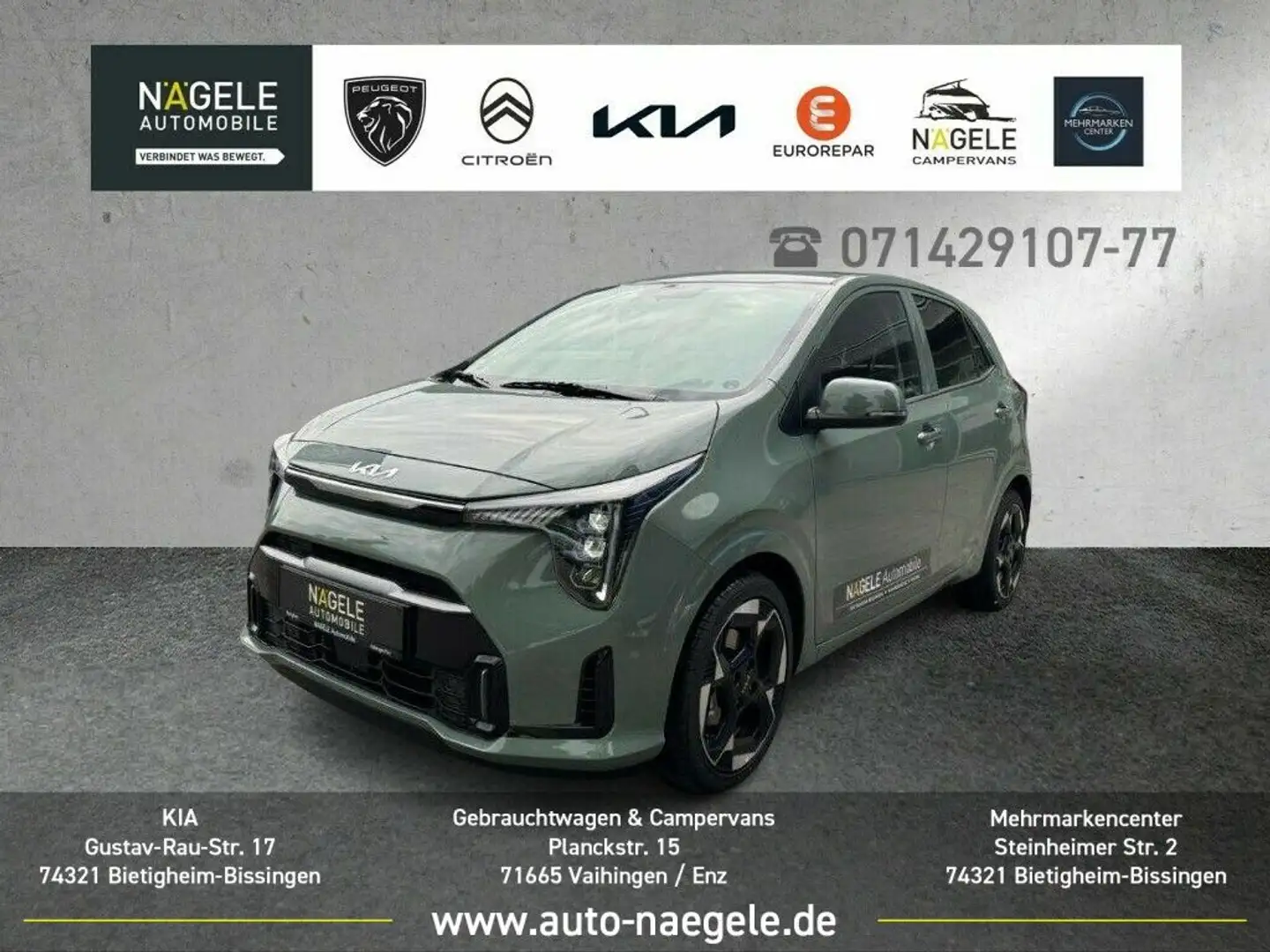 Kia Picanto 1.2 AMT Spirit Premium|NAVI| LED|SZH Verde - 1