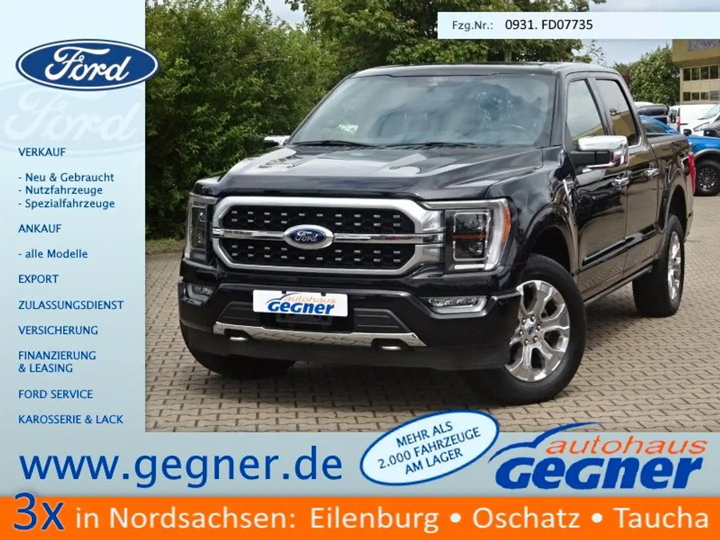 Ford F 150 F-150 3.5 V6 EcoBoost 4x4 Platinum Pano AHK Schwarz - 1
