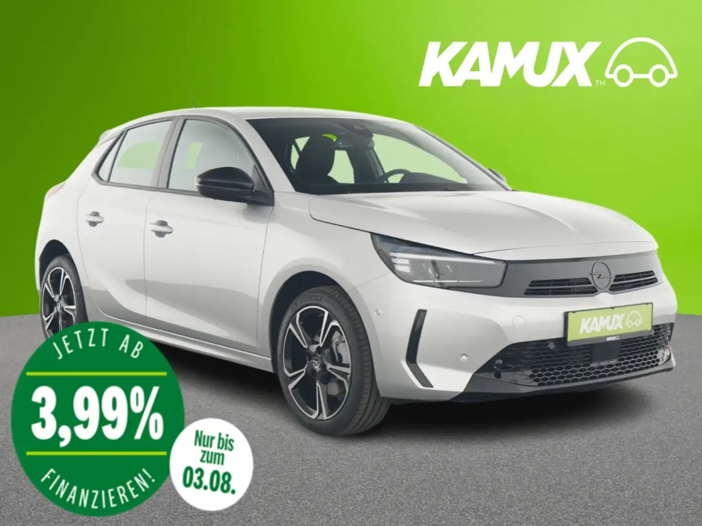Opel Corsa F 1.2T-Hybrid 100 e-DCT6 GS+LED+KAMERA+SHZ Silber - 1