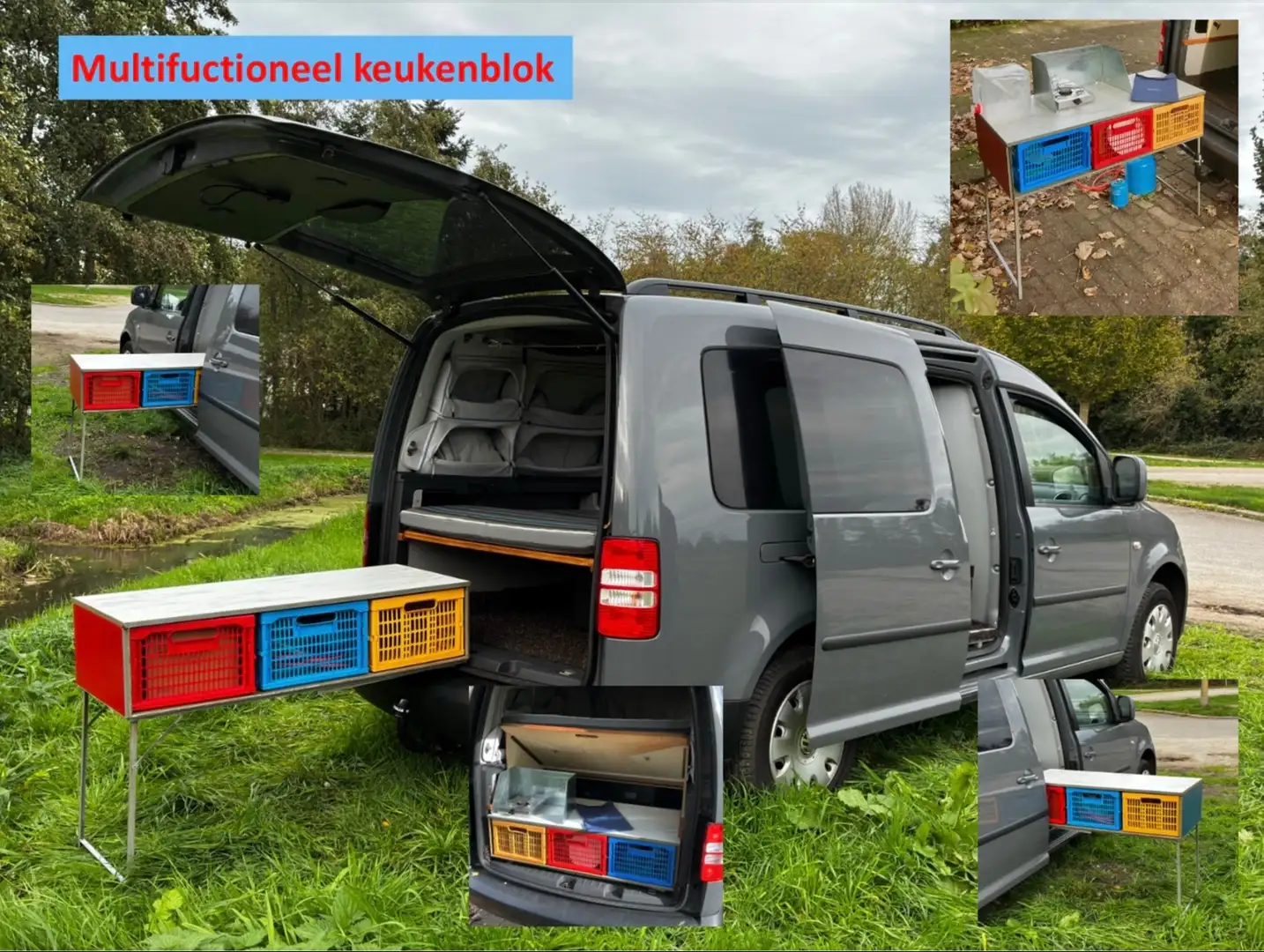 Volkswagen Caddy Tramper (camper) maxi trendline ecofuel Grijs - 2