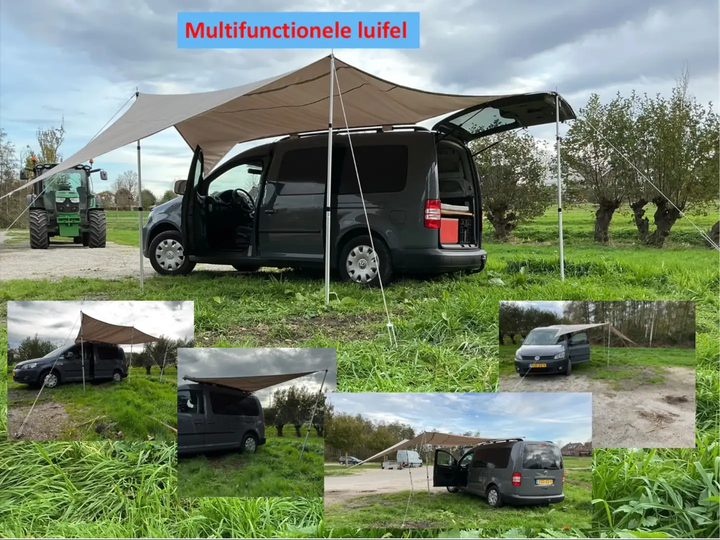 Volkswagen Caddy Tramper (camper) maxi trendline ecofuel Grijs - 1