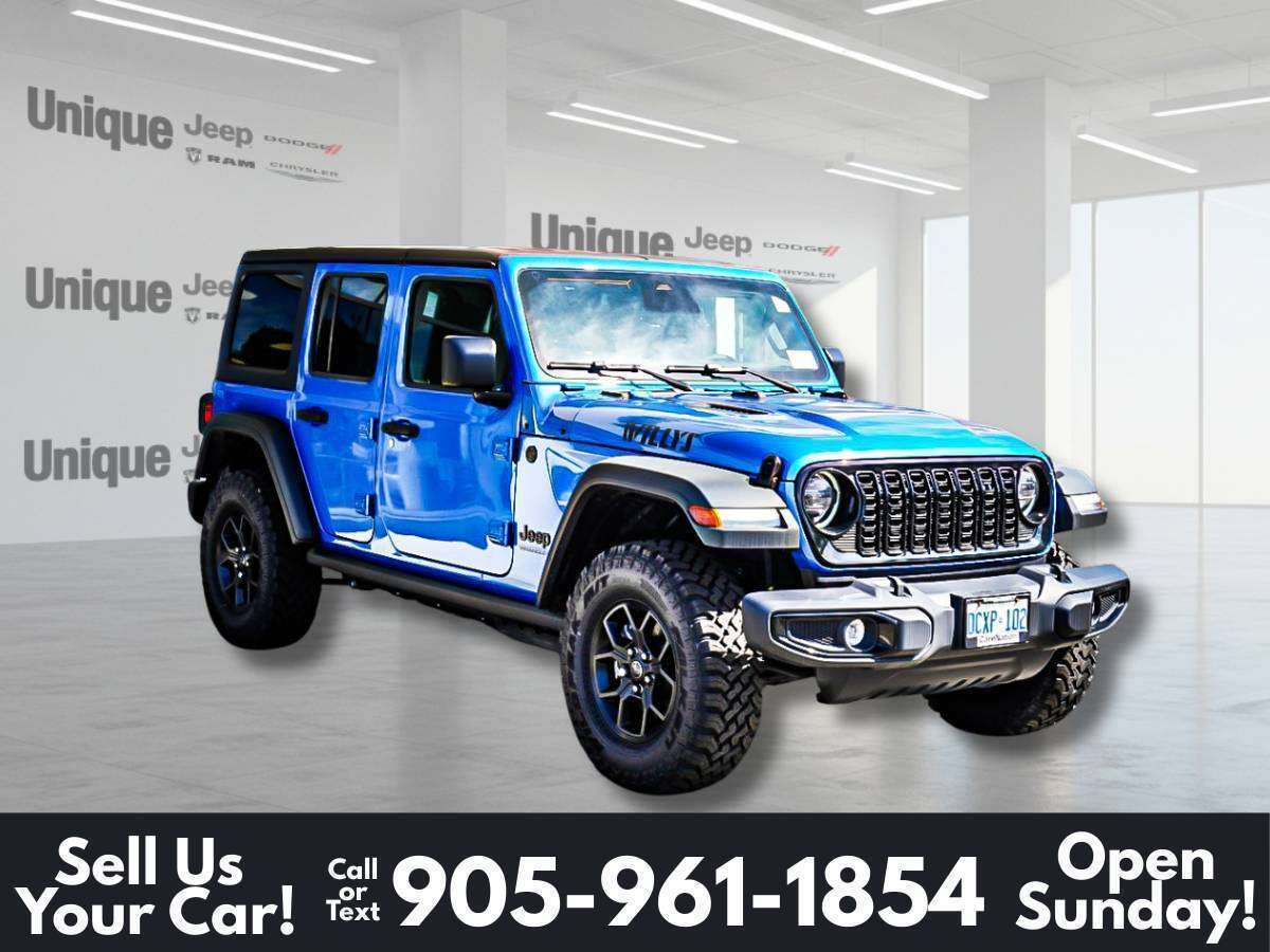 2026 Jeep Wrangler Willys 4x4| COMPANY DEMO| 72K MSRP|
