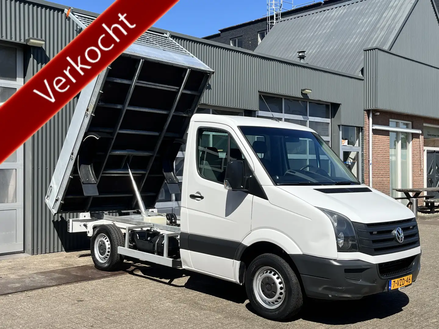 Volkswagen Crafter 35 2.5 TDI Btw vrij  Kipper Airco Cruise controle Blanc - 1