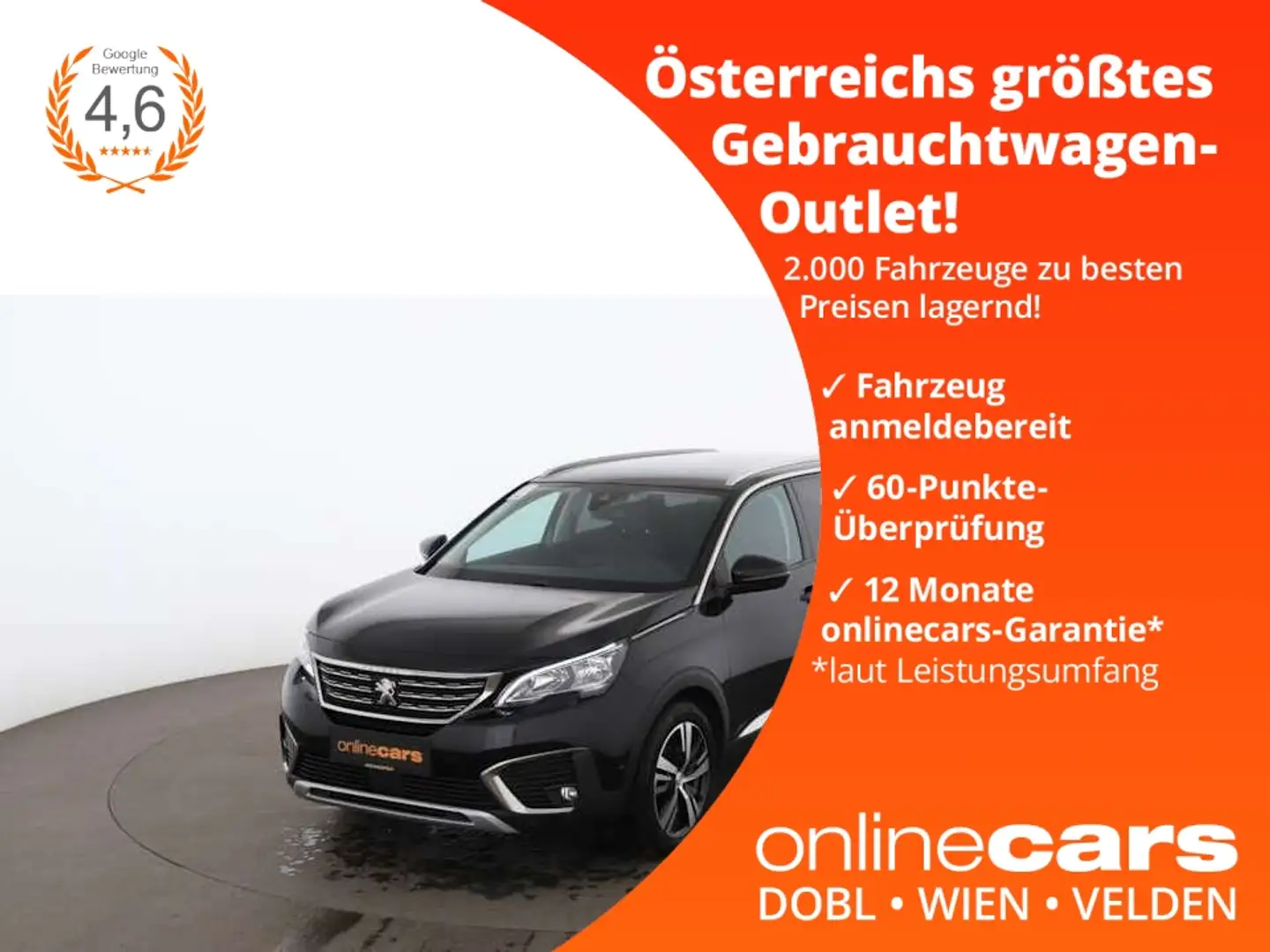 Peugeot 5008 1.5 BlueHDi 130 Allure 7-SITZER AHK RADAR Fekete - 1