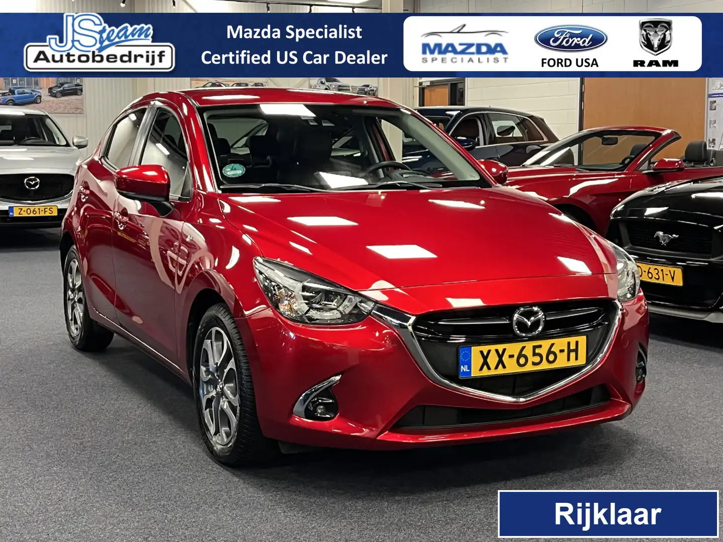 Mazda 2 1.5i SkyActiv-G GT-Luxury 90PK Leder Navi DAB+ Cam Rood - 1
